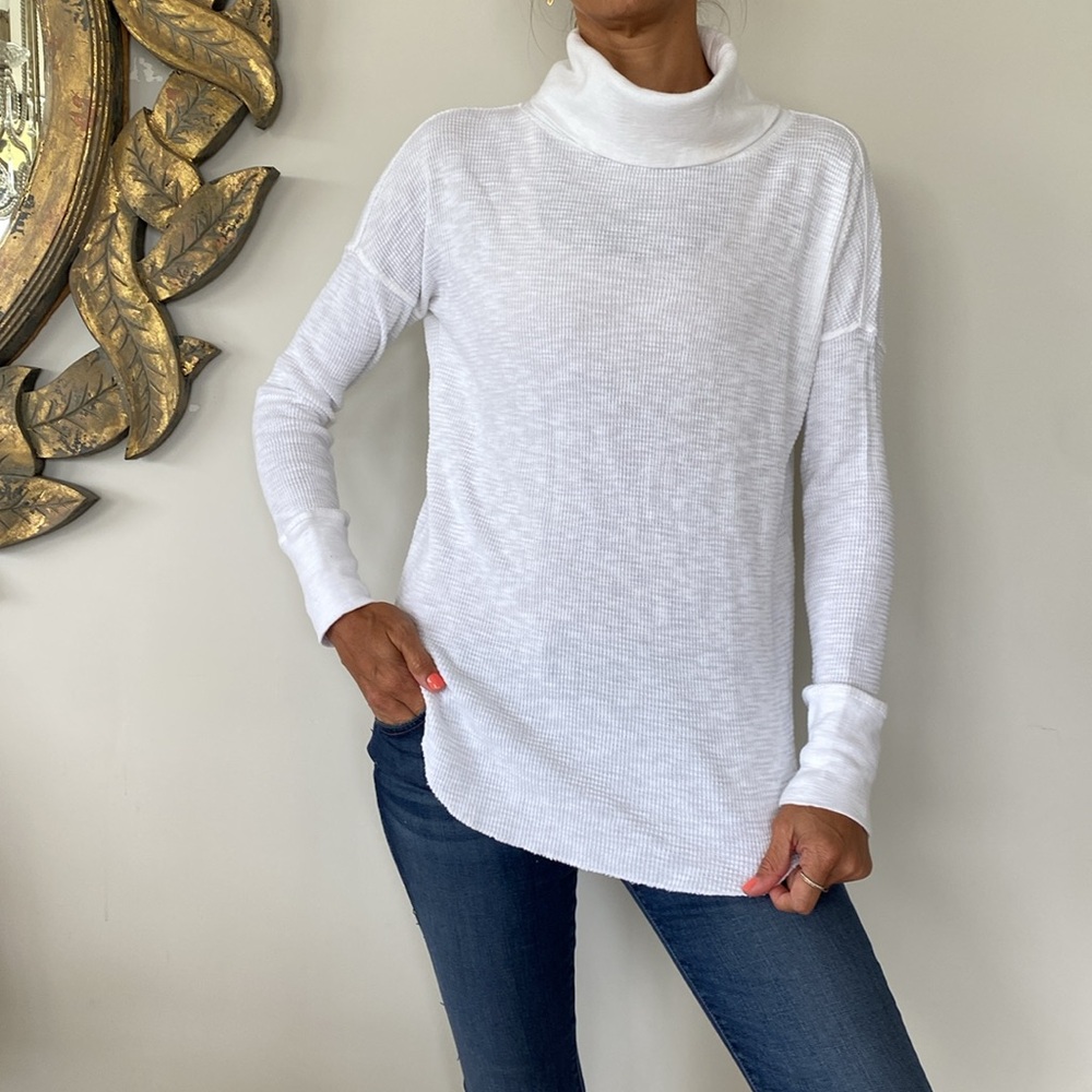 Dylan Los Angeles cowl neck waffle sweater